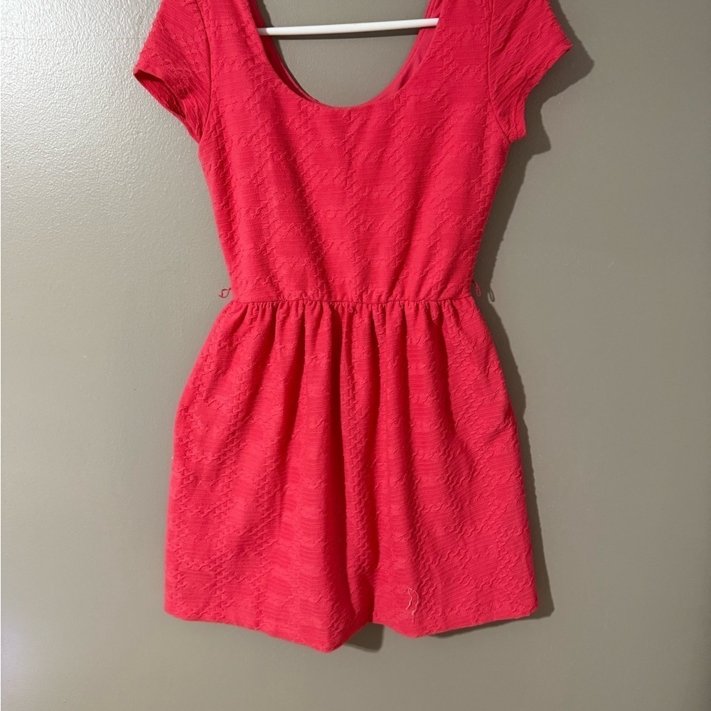 Lily Rose Orange Scoop Neck Sundress Casual Mini